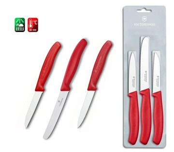 Набор ножей Swiss Classic Victorinox, красный, 3 шт.