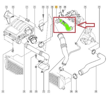 ШЛАНГ ИНТЕРКУЛЕРА RENAULT MASCOTT 3.0 DCI