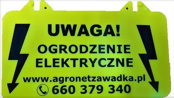 PASTUCH TABLICZKA UWAGA OGRODZENIE ELEKRYCZNE