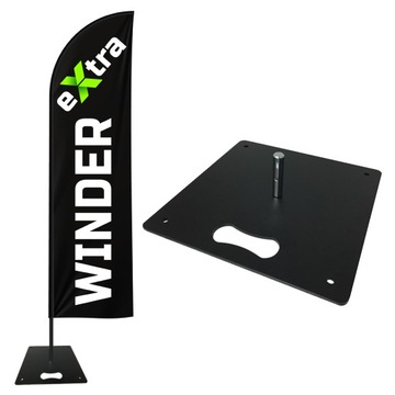 Winder Beach flaga reklamowa 290 cm z podstawą 4kg