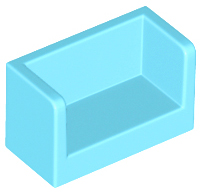 LEGO Panel 1x2x1 ławeczka 23969 lazurowy jasny 2sz