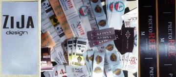 ЭТИКЕТКИ Этикетки для одежды Черный сатин VIP - КАЧЕСТВО 45мм