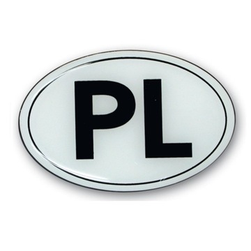 NAKLEJKA 3D EMBLEMAT PL Polska biało-czarn 1/05031