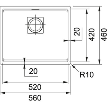 МОЙКА ПОД СТОЛЕШНИКОМ FRANKE KNG 110-52 ONYX + БЛЕНДЕР ELECTROLUX