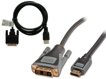 KABEL HDMI DVI 1,5M POZLACANE KONCOWKI 1080p