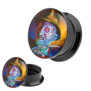 TUNELE AKRYLOWY TUNEL PLUG FREDDY KRUEGER 22 mm