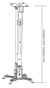 MC-581 28280 Держатель проектора 43–65 см, 20 кг