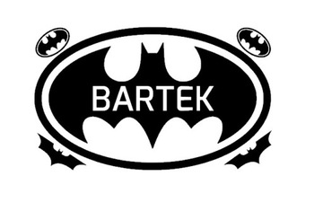 Naklejka ścienna Batman imię dziecka dekoracja