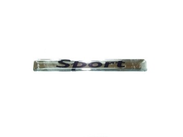 EMBLEMAT ZNACZEK NAPIS LOGO SPORT BIAŁY