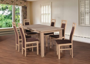 Zestaw ANKO 33 stół laminat 80x150+40 6 krzeseł