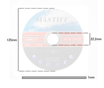 10 шт. ДИСКИ ДЛЯ РЕЗКИ МЕТАЛЛА inox 125 x 1,0 x 22,2