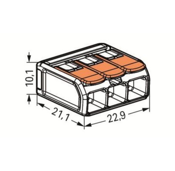 szybkozłączka elektryczna 3x2,5 6mm WAGO 221-613