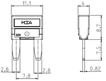 ПЛАСТИНОЧНЫЙ ПРЕДОХРАНИТЕЛЬ MTA MINI MINIVAL 10А 10 шт.