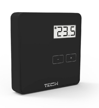 Tech ST-294v1 Przewodowy Regulator Pokojowy Czarny