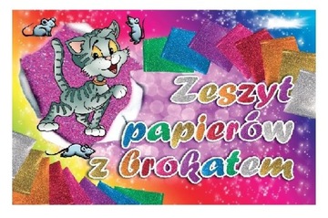 Z2 ZB-4 ZESZYT PAPIERÓW Z BROKATEM - PAPIER BROKAT