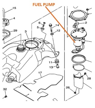 YAMAHA 07-18 YFM 700 RAPTOR БЕНЗИНОВЫЙ ТОПЛИВНЫЙ НАСОС