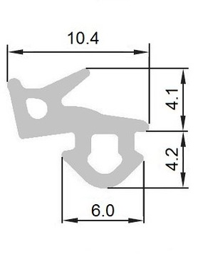 VEKA S-1126A Уплотнитель оконный, СЕРЫЙ