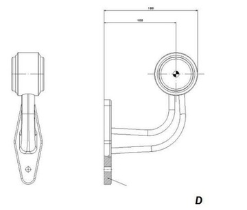 ELKA Led угловой габаритный фонарь Obrysówka FT-009D полуприцеп прицеп эвакуатор