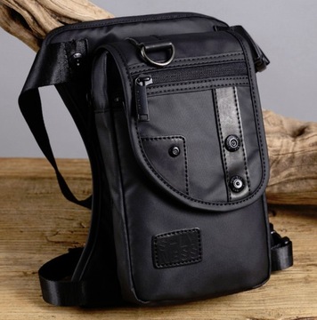 Стильная мужская мотоциклетная сумка на бедро.