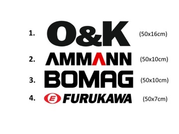 Naklejka logo O&K AMMANN BOMAG FURUKAWA