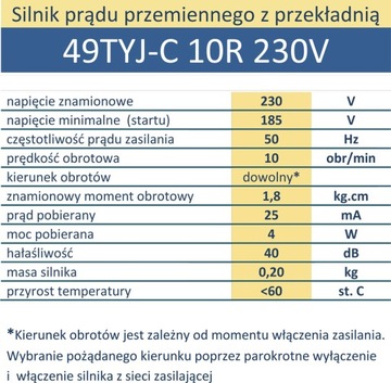 Мотор 10 об/мин. 230 Вольт напрямую от сети