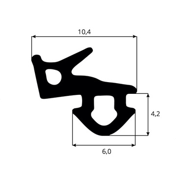 Уплотнитель окон ПВХ окна VEKA S-1127 10м