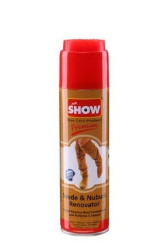 SHOW Renowator w sprayu do zamszu nubuku butów 250ml camel