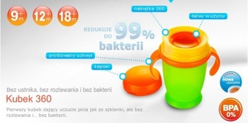 LOVI Kubek niekapek 360 JUNIOR 250 ml 12m INDIAN B