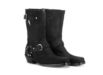 WYSOKIE KOWBOJKI model K-999 Skóra roz.39-46