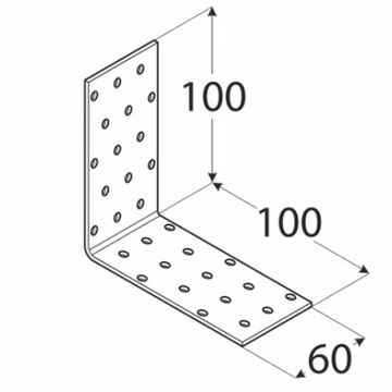 KM11 KĄTOWNIK MONTAŻOWY ŁĄCZNIK 100100x60