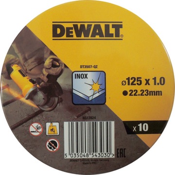 DEWALT DT3507 Набор металлических дисков 10 шт. 125x1 мм INOX