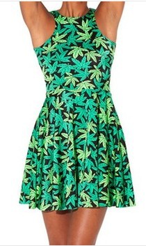 Sukienka mary jane marihuana ganja mini 2 wzory