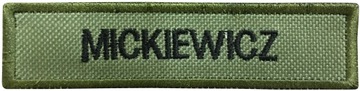 NASZYWKA imiennik patch nazwisko name KHAKI