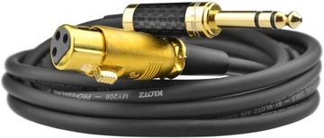 Kabel przewód 6,3 Jack stereo XLR żeński Klotz 1m