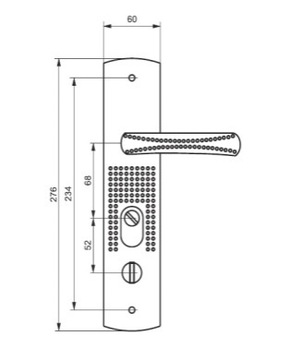 Ручка двери китайская XLD-L, левая, с подсветкой