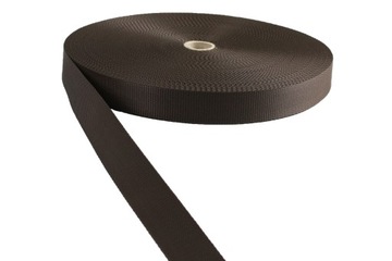TAŚMA NOŚNA PARCIANA 30mm 3cm BRĄZOWY 50metrów