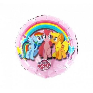 BALON foliowy MY LITTLE PONY okrągły RÓŻOWY na hel