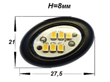 СВЕТОДИОДНАЯ ЛАМПА освещения номерного знака 6SMD