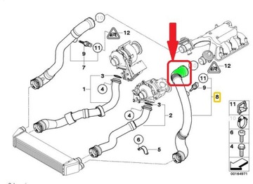 ТРУБКА ИНТЕРКУЛЕРА BMW 7 E65 745d 1161-7792631