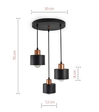 ПОТОЛОЧНЫЙ СВЕТИЛЬНИК, ЛЮСТРА 382-D3, EDISON LOFT COPPER