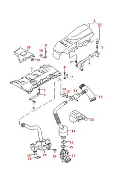 МАСЛЯНЫЙ СЕПАРАТОР ODMA AUDI A4 B6 A6 C5 2.0 ALT