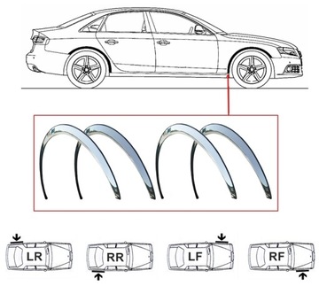 VW PASSAT B5 96-00 накладка на крыло седан