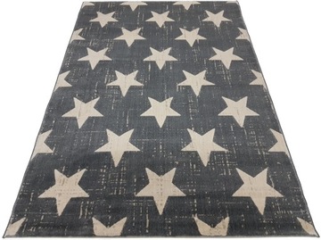 Dywan CANVAS SCANDINAVIA 80x150 w gwiazdki szary