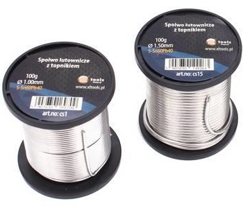 CYNA DO LUTOWANIA Z TOPNIKIEM 2.5 100 GR ROLKA