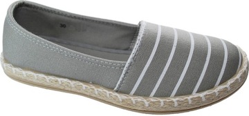 SZARE ESPADRYLE SLIPON-y tenisówki r 32