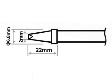 Наконечник для ZD-98 ZD-99 ZD-200C плоский 2,0 мм C1-4