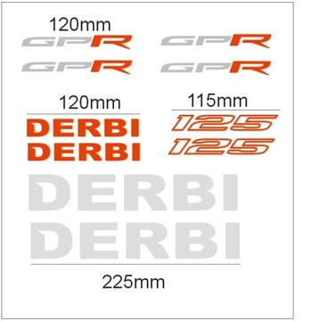 Naklejki derbi GP R GPR 125 gpr125