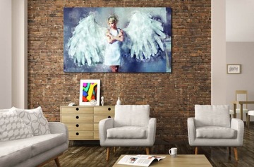 большая картина АНГЕЛ 1 - Женщина-ангелочек на холсте