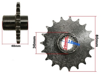 ATV 150 Zębatka zdawcza 19z,przód 19 frezy fi20