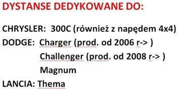 ПРОСТАВКИ DODGE CHARGER CHALLENGER MAGNUM 25 мм